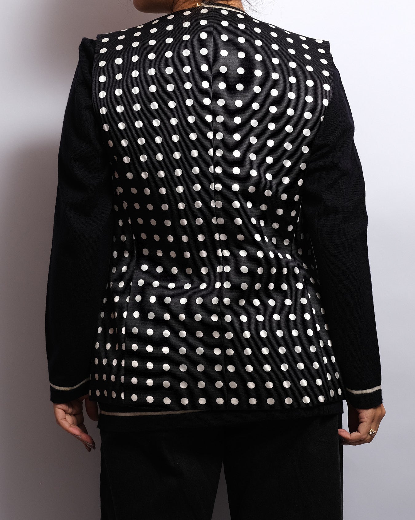 Gilet tailleur upcyclé Rena Lange – Made in W. Germany, années 80/90