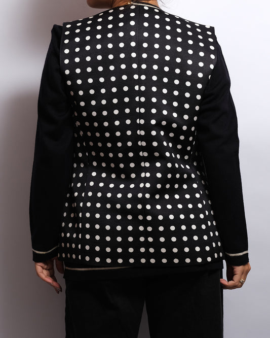 Gilet tailleur upcyclé Rena Lange – Made in W. Germany, années 80/90