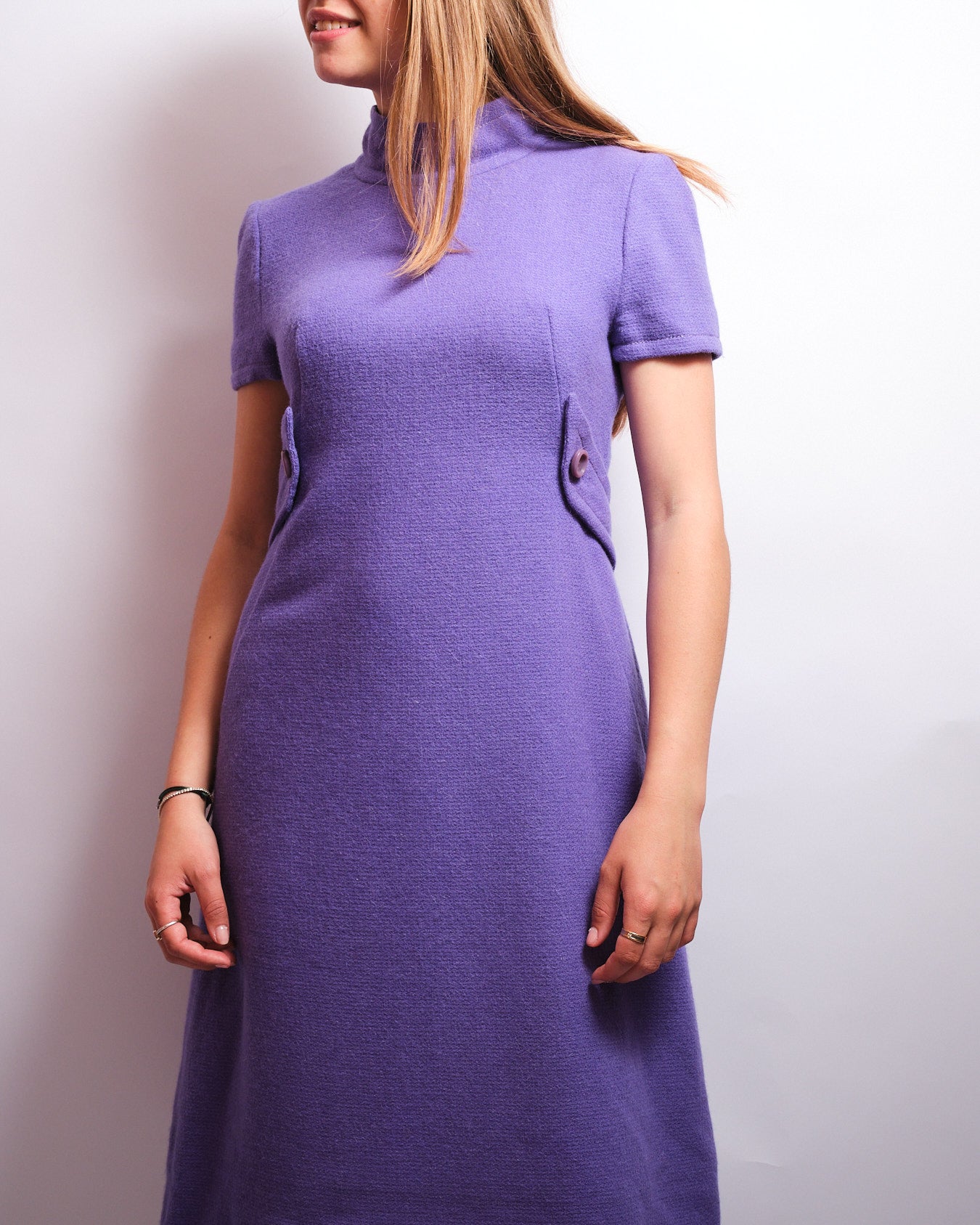 Robe vintage 60s en laine – confection artisanale
