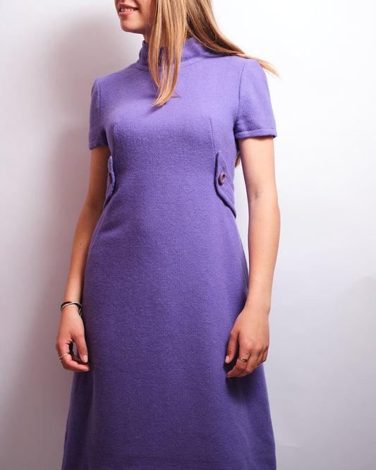 Robe vintage 60s en laine – confection artisanale