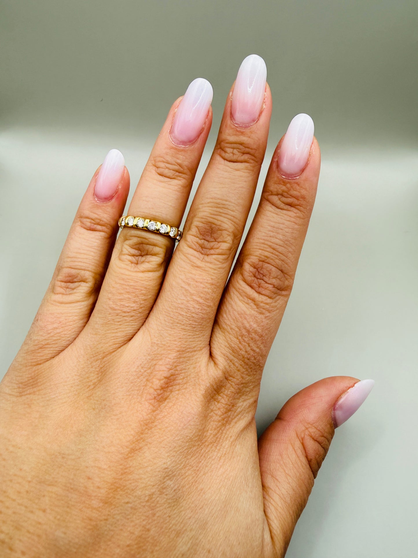 Alliance vintage tour complet diamants en or 18 carats (Full Eternity)