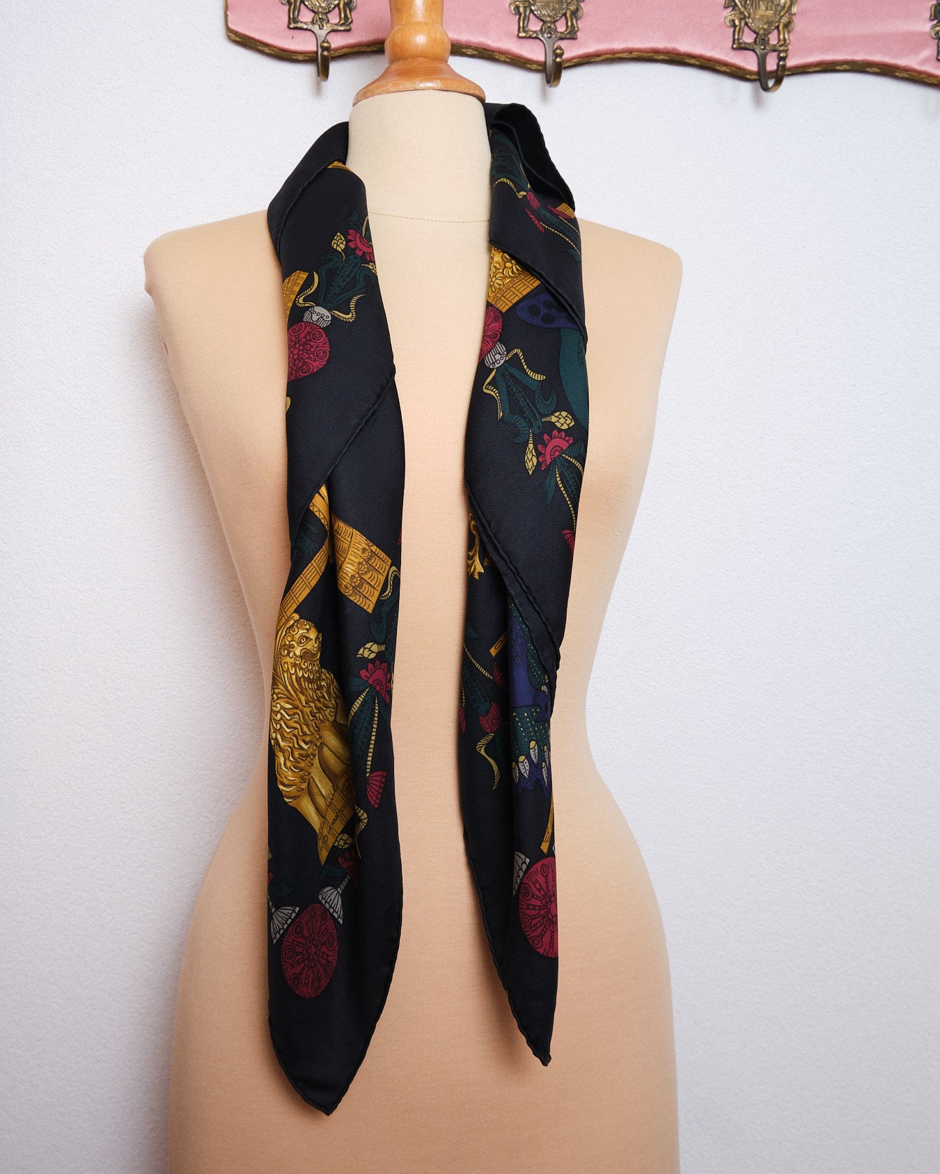 Vintage Hermès “Torana” silk scarf – édition Annie Faivre