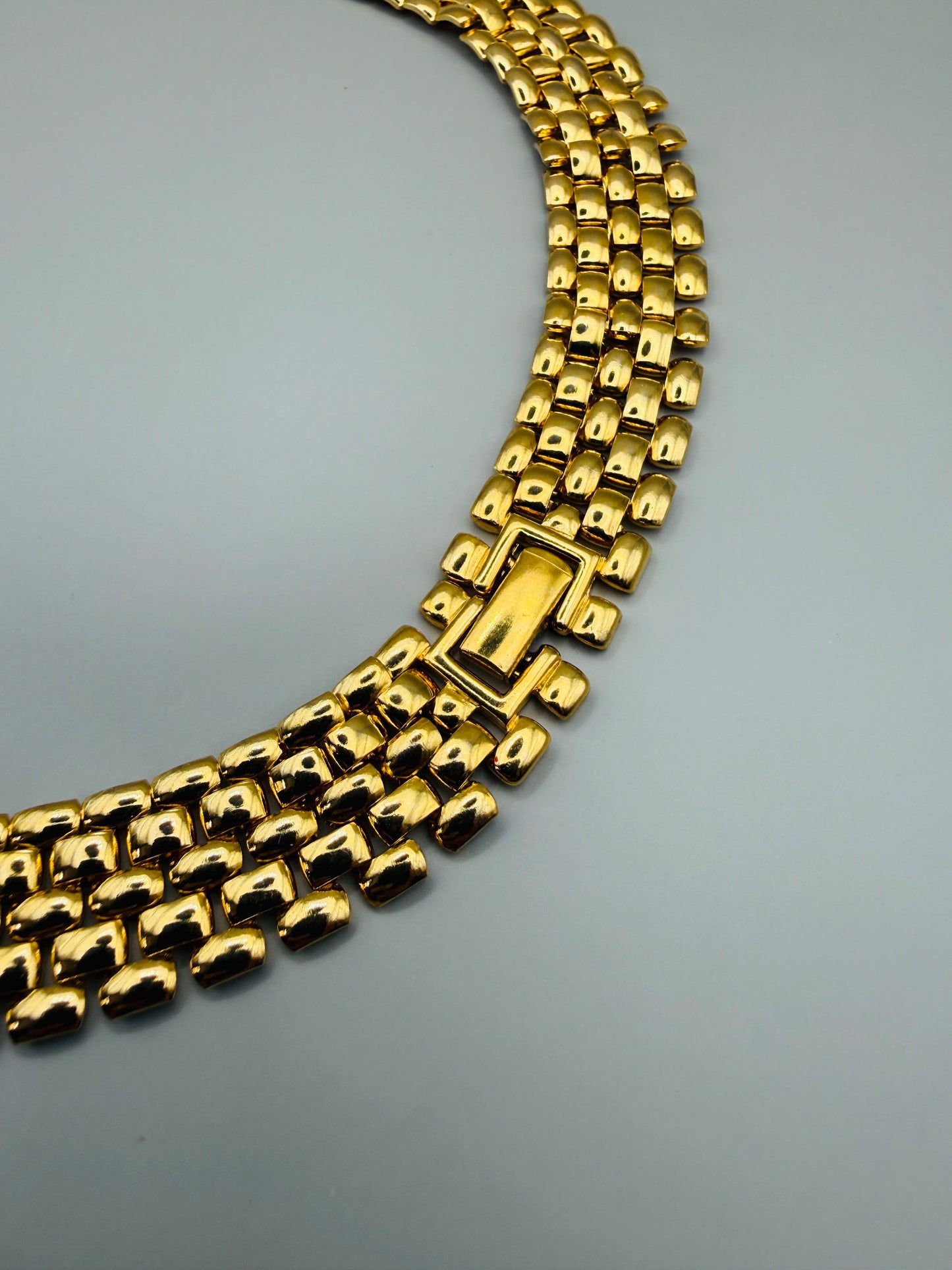 Vintage gold-plated multi-row necklace – jewelry look