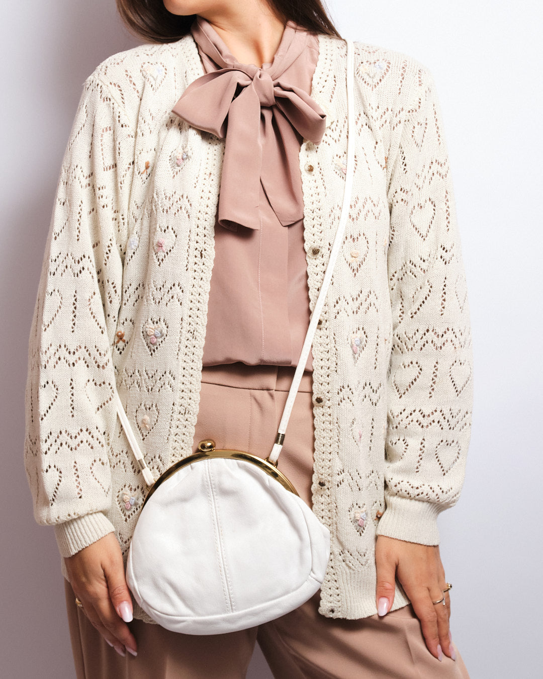 Sac en cuir blanc