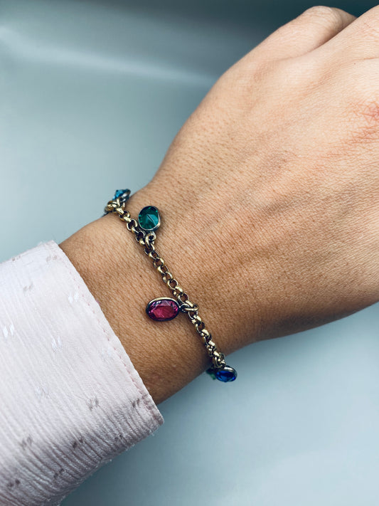 Bracelet vintage Roldi – Italie années 1980
chaîne et pampilles