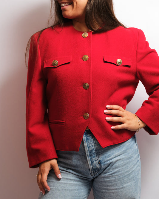 Blazer Kemper vintage en laine & cachemire — années 80/90