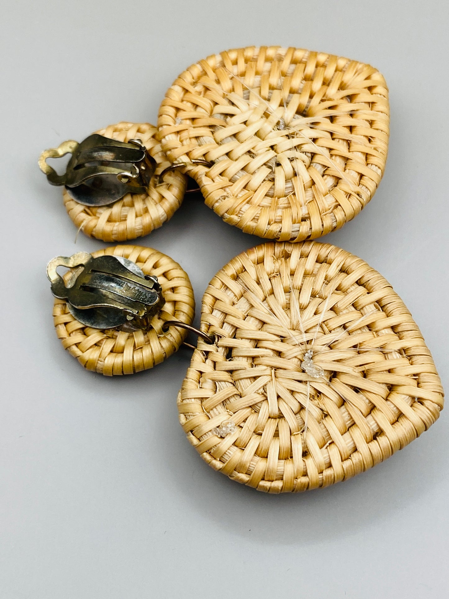 Clips Vintage tressés effet raphia