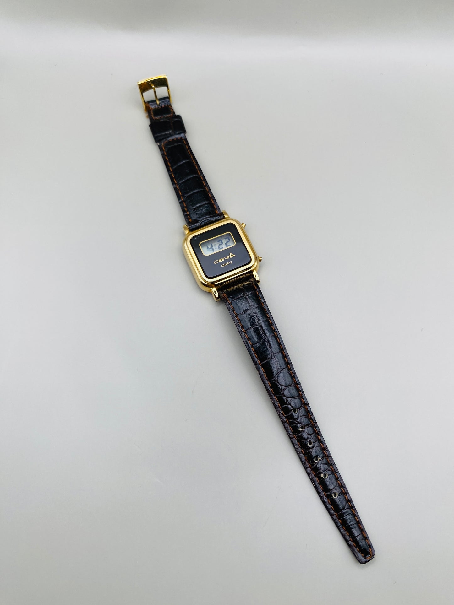 Montre vintage Centia Quartz – Digital gold – État neuf