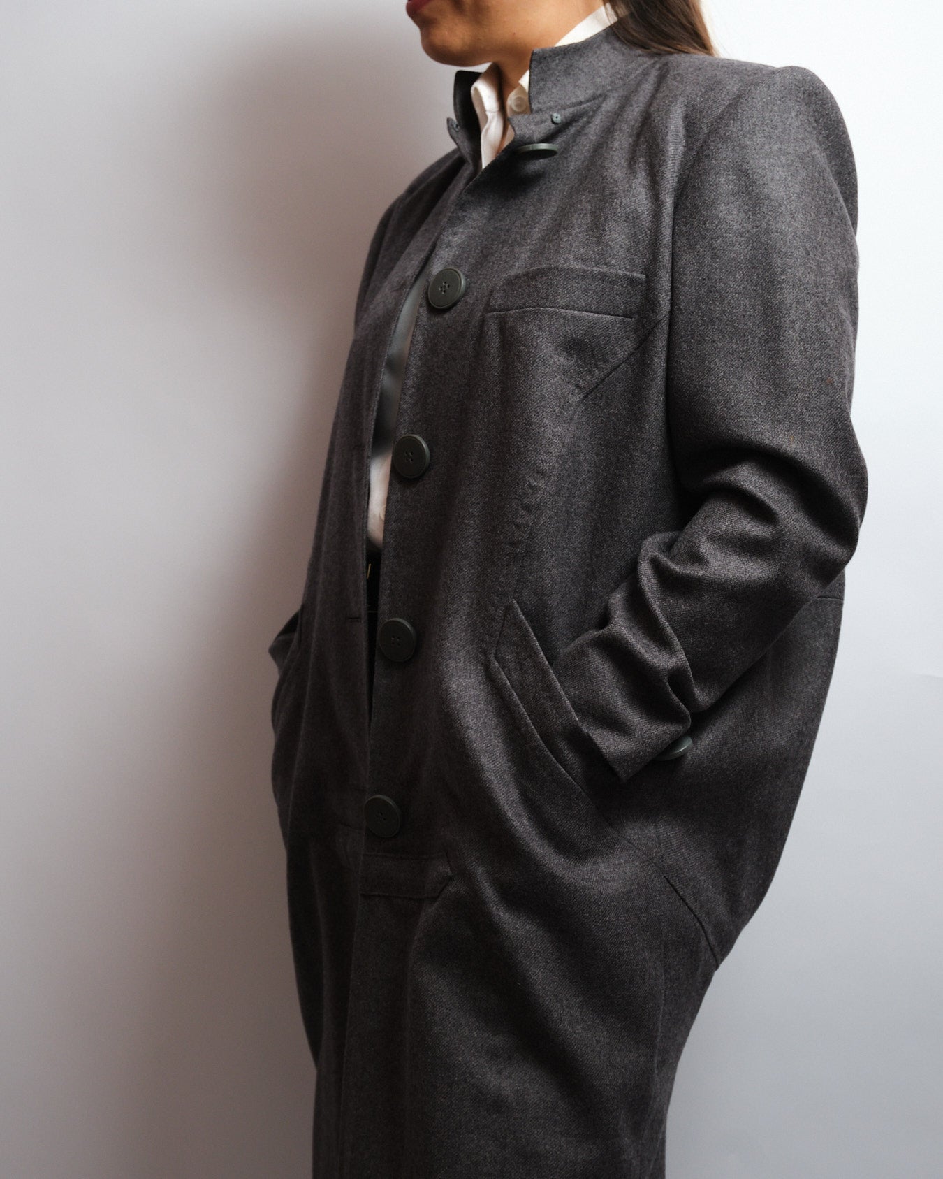 Upcycled vintage coat – fine wool, unique 80s piece