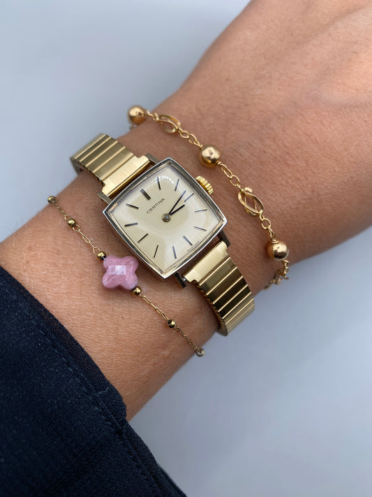 Montre Certina Vintage Femme – Carrée mécanique 70s