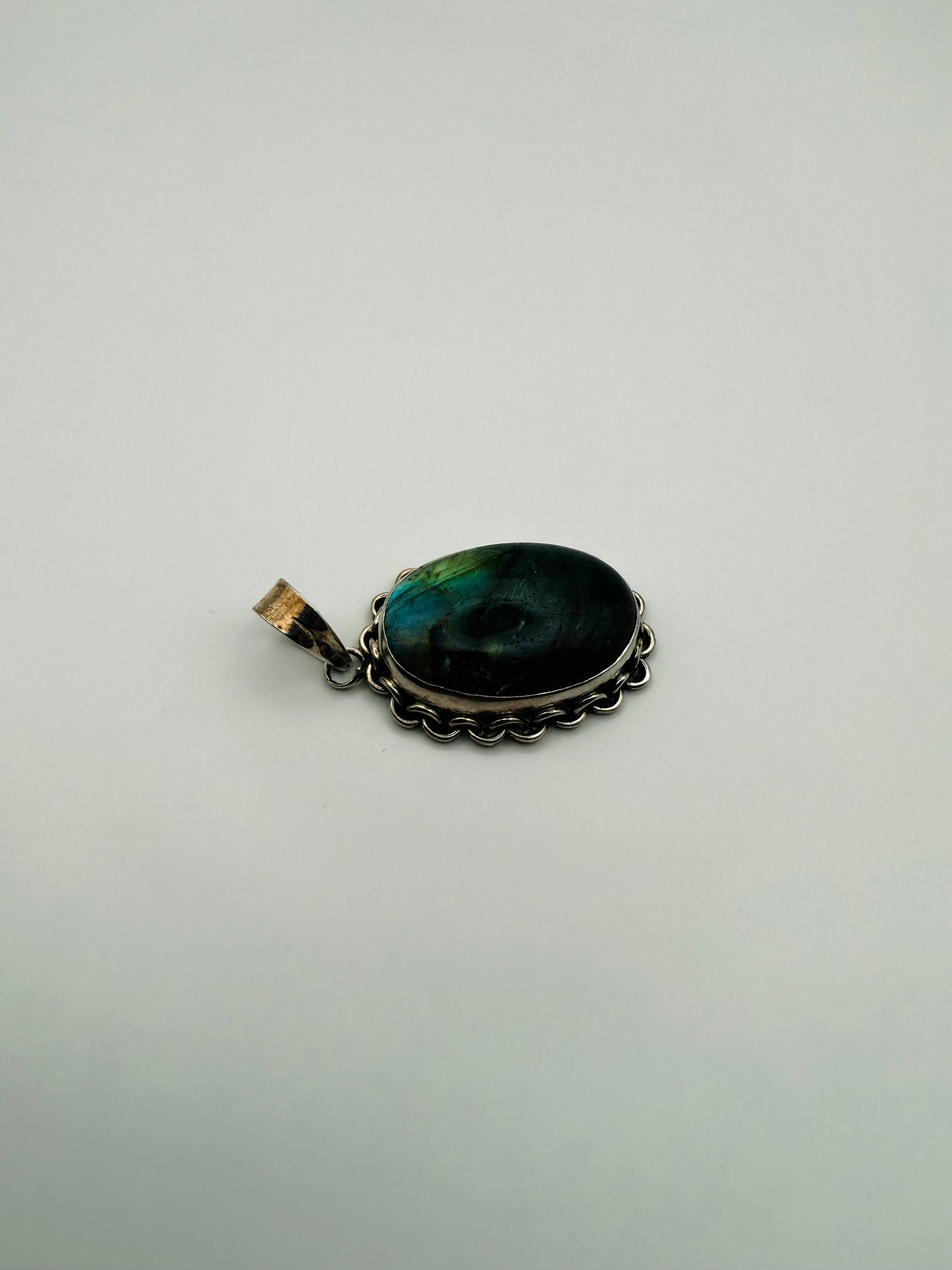 Pendentif vintage ovale argent 925