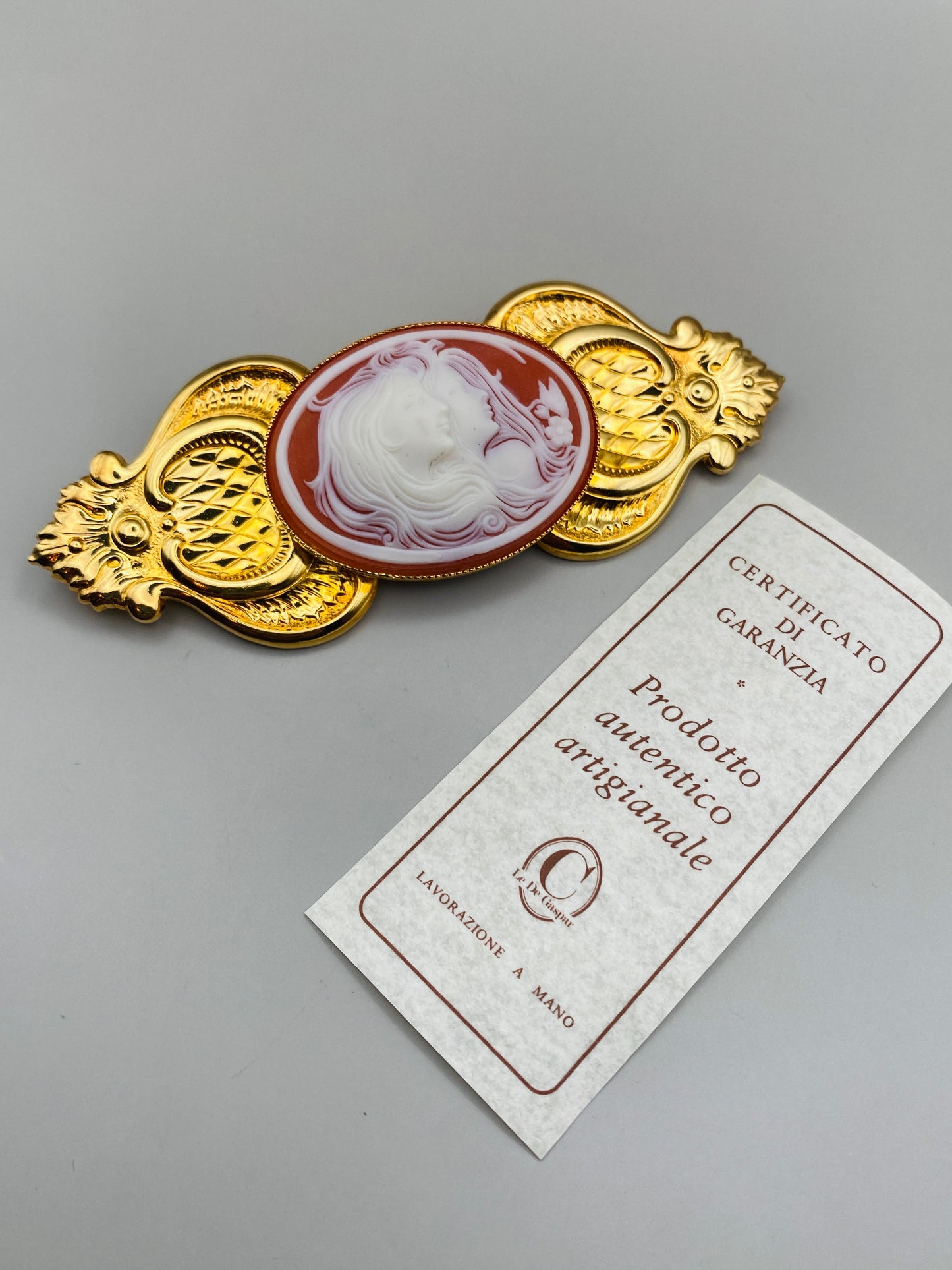 Vintage Baroque Cameo Brooch – Le De Gaspar, Italy