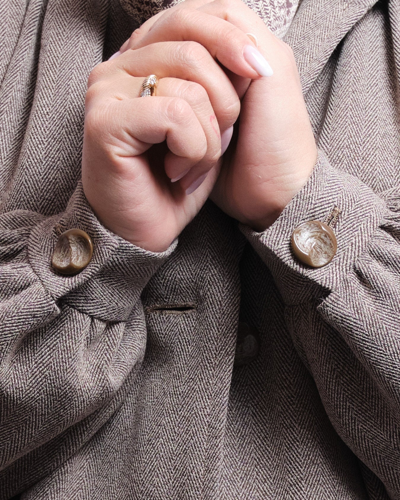 Tailleur pantalon vintage – fait main, laine fine, années 80