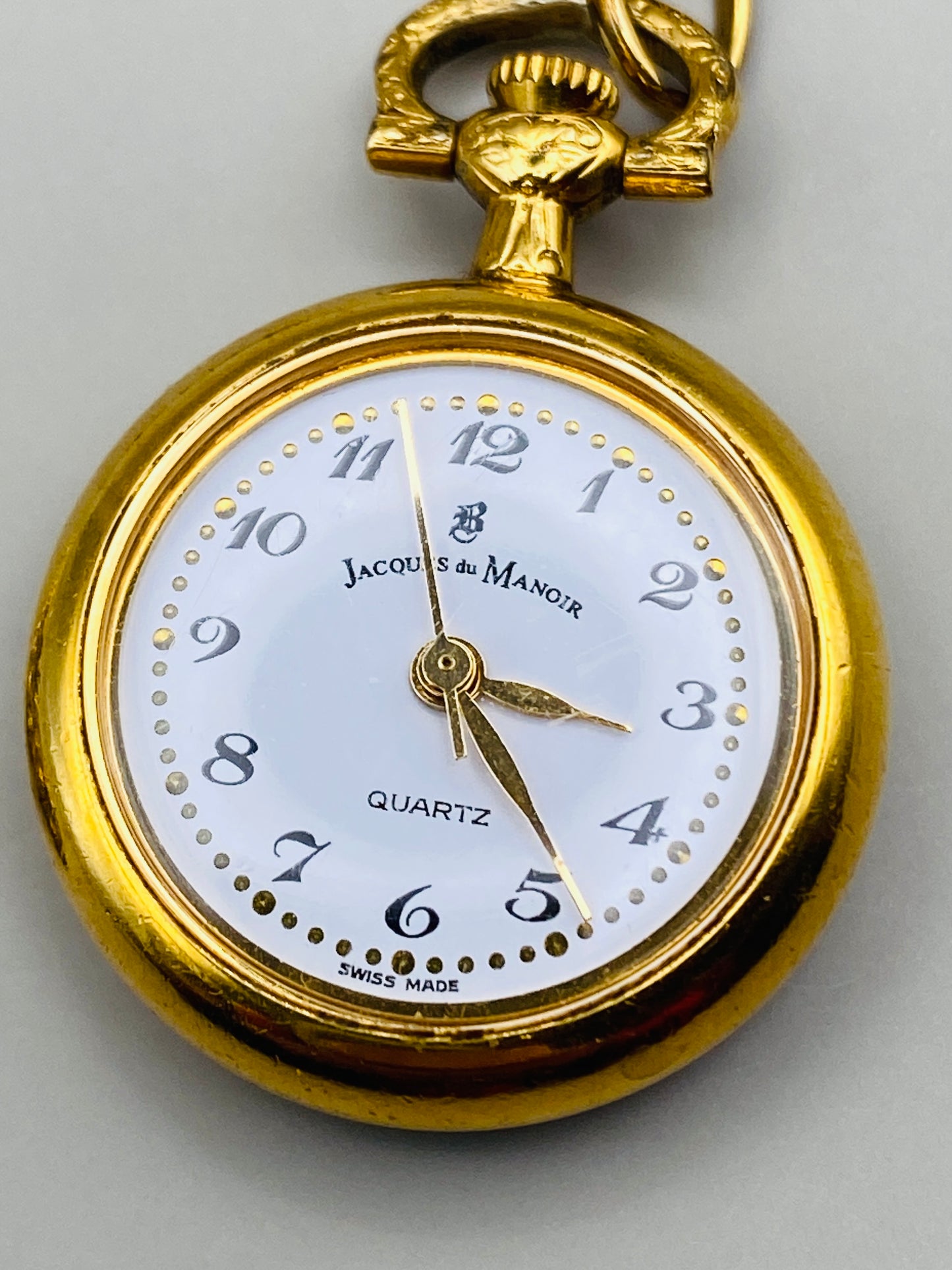 Montre à gousset Jacques du Manoir Quartz Vintage Swiss made
