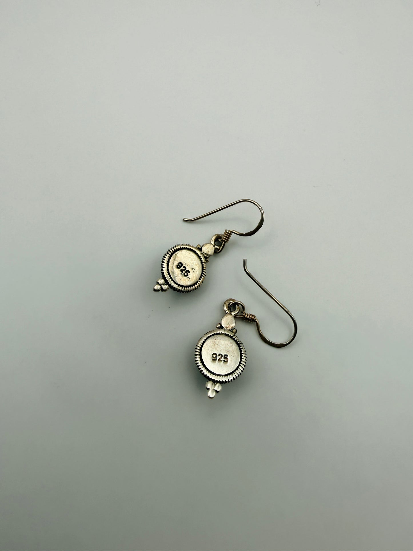 Boucles d’oreilles vintage en argent 925 & nacre