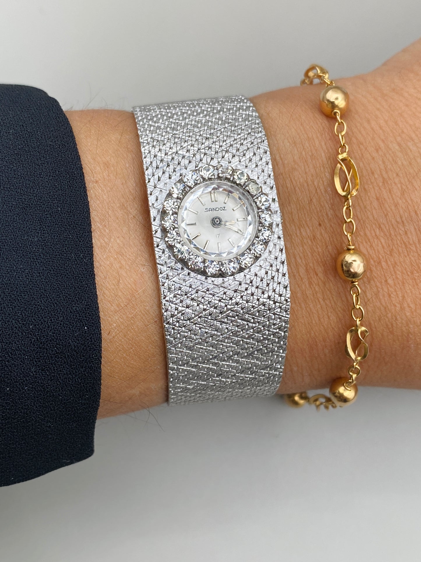 Montre mécanique Sandoz Vintage 70s – Bracelet Moblot Swiss Made