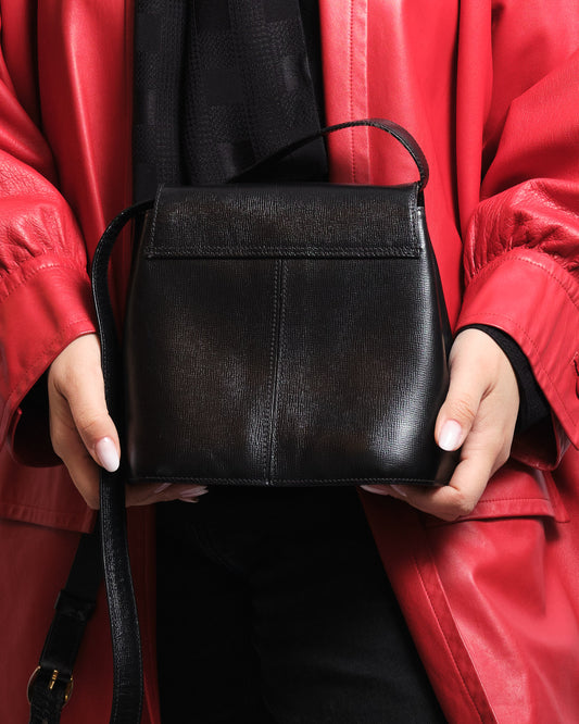 Sac vintage Christian Dior en cuir – fin 80s / début 90s