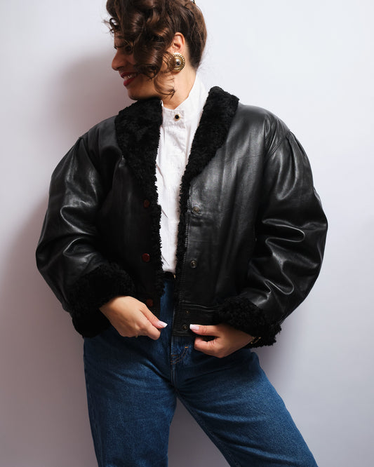 Veste Vintage 80s en Cuir