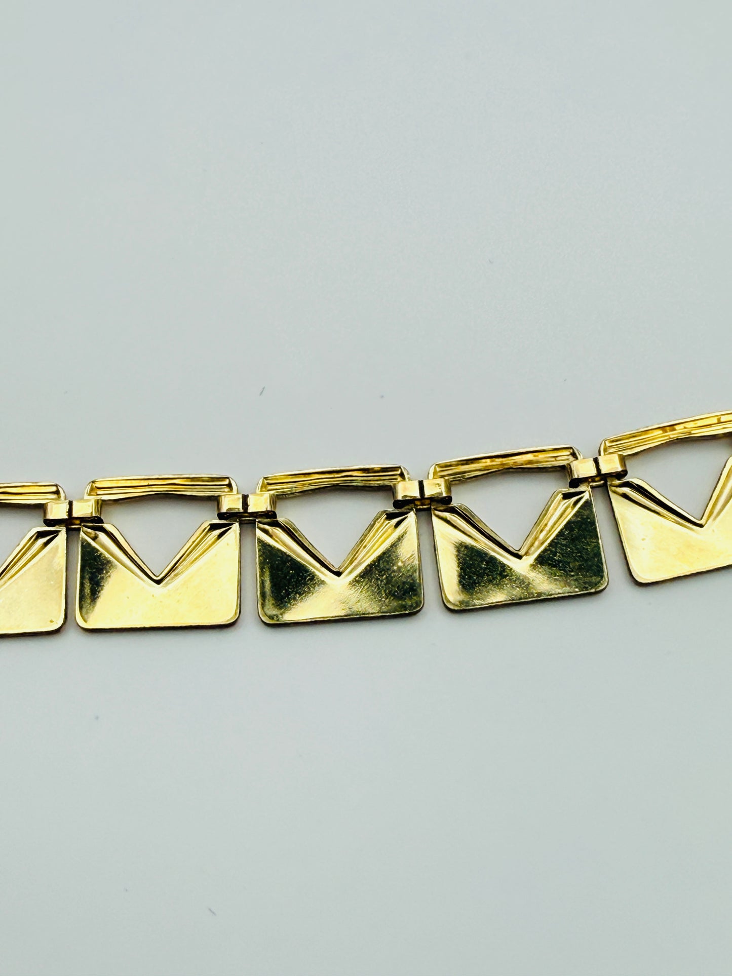 Collier ras-de-cou vintage géométrique doré