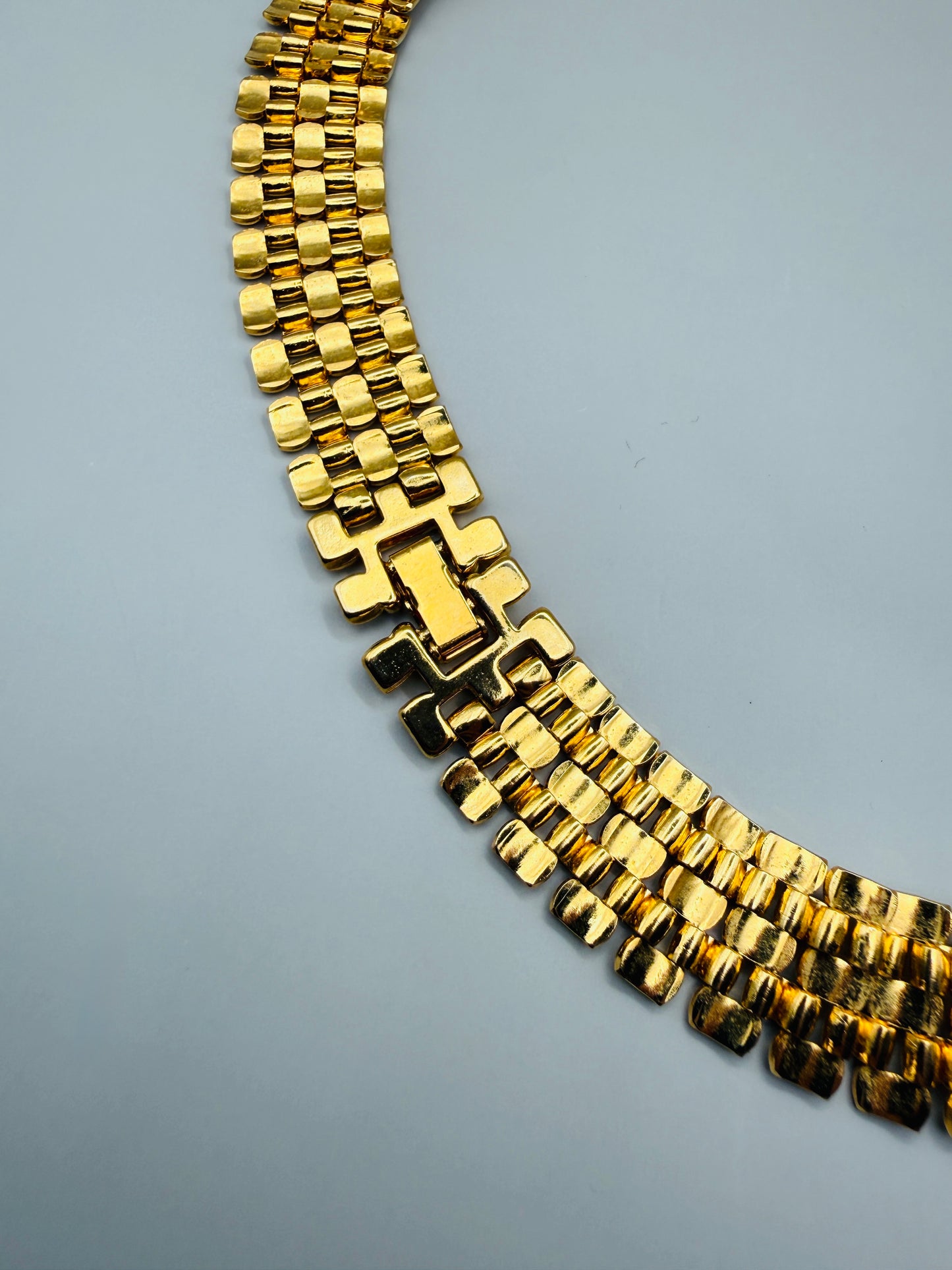 Vintage gold-plated multi-row necklace – jewelry look