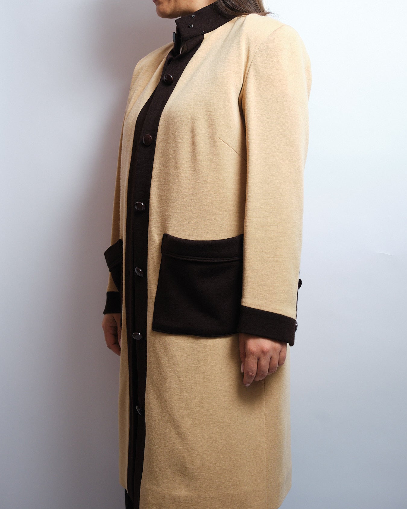 Manteau vintage fait main – laine fine, pièce unique upcyclée