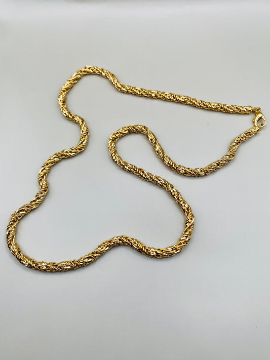 Collier Pierre Lang vintage – maille corde fine dorée