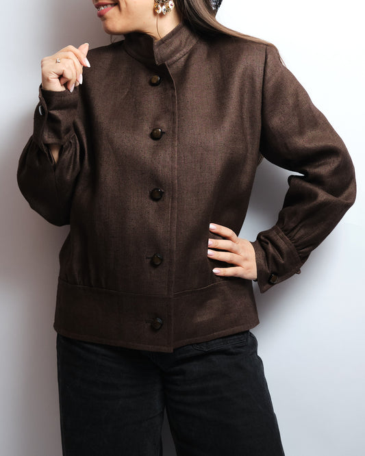 Blazer vintage 80s – pièce couture faite main