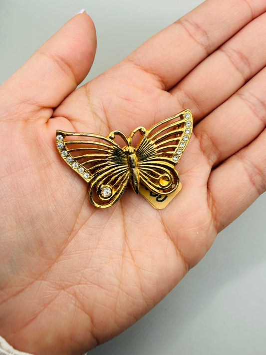 Broche Vintage Papillon doré
