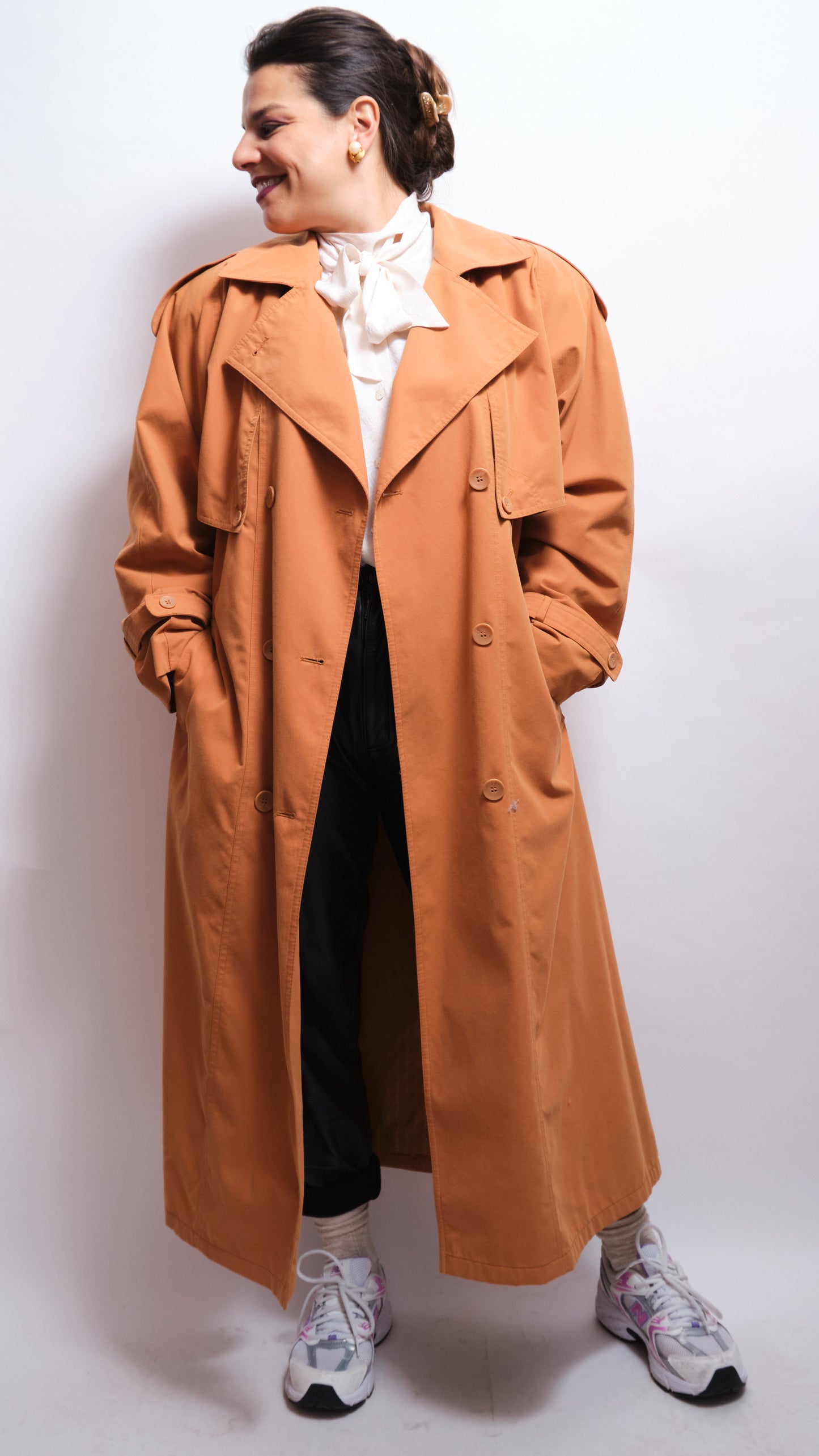 Trench-coat Vintage 80s rouille