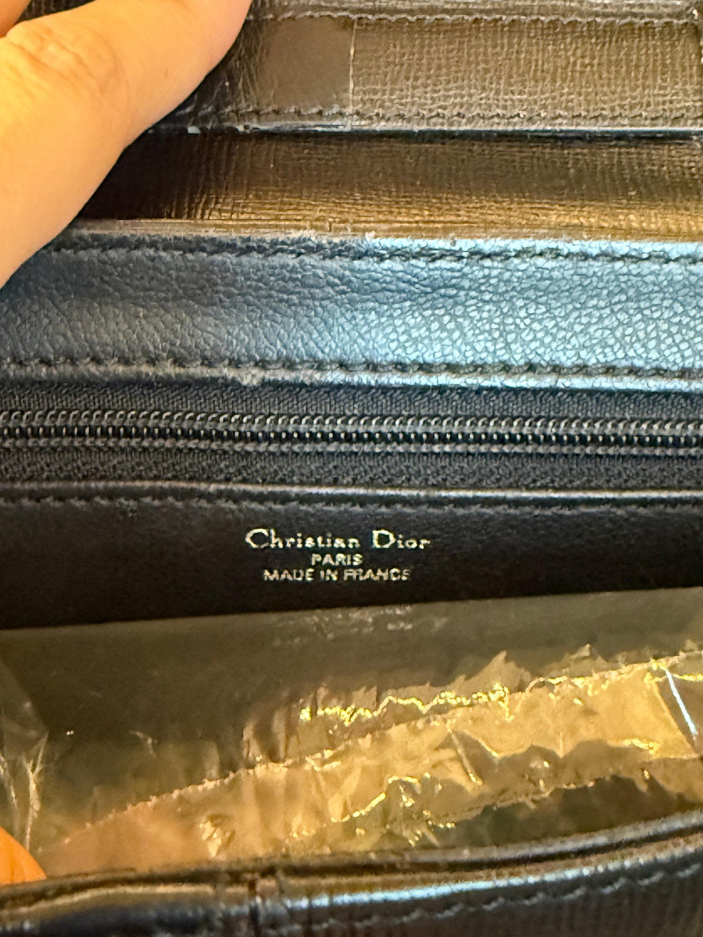 Sac vintage Christian Dior en cuir – fin 80s / début 90s