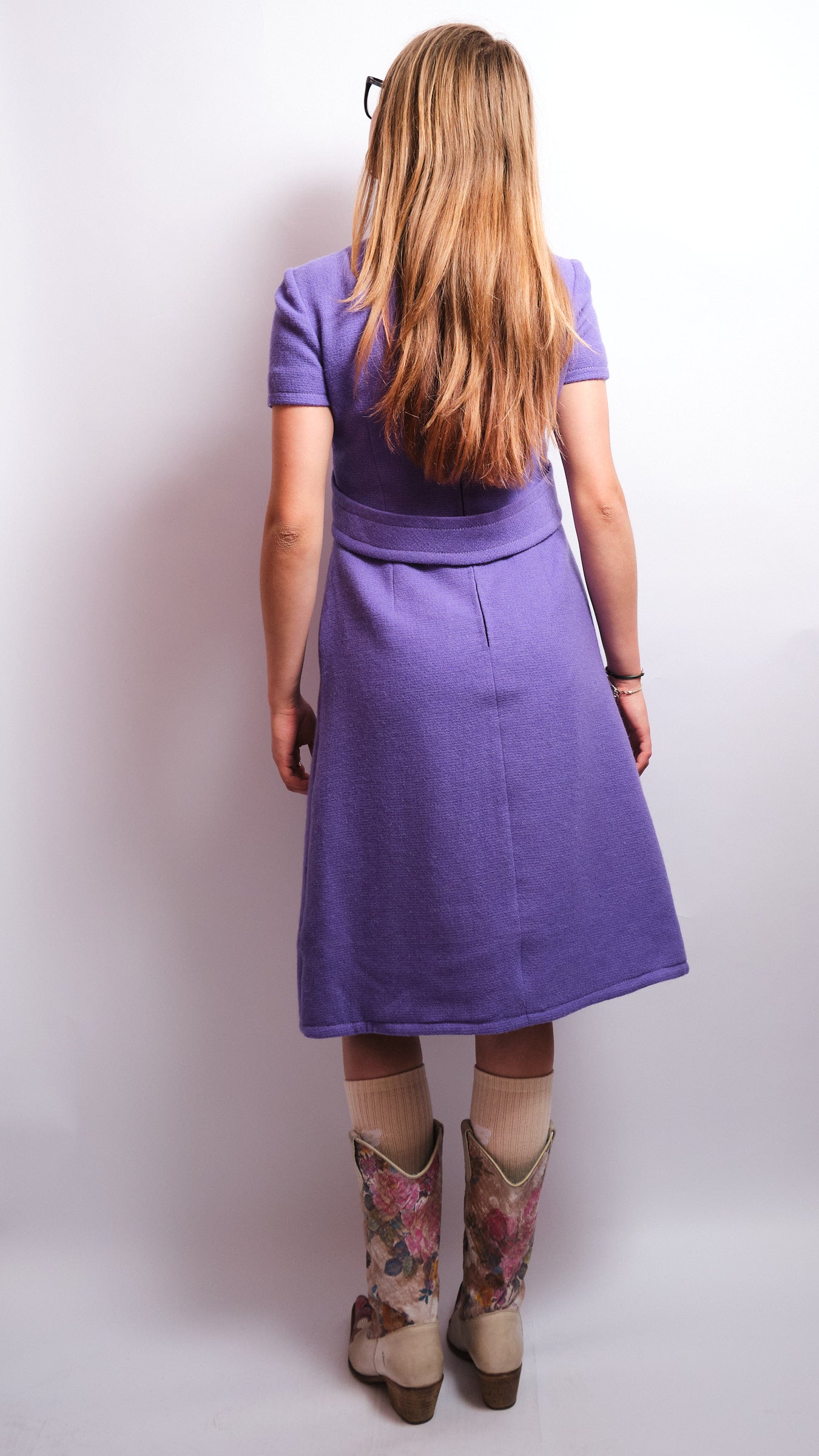 Robe vintage 60s en laine – confection artisanale