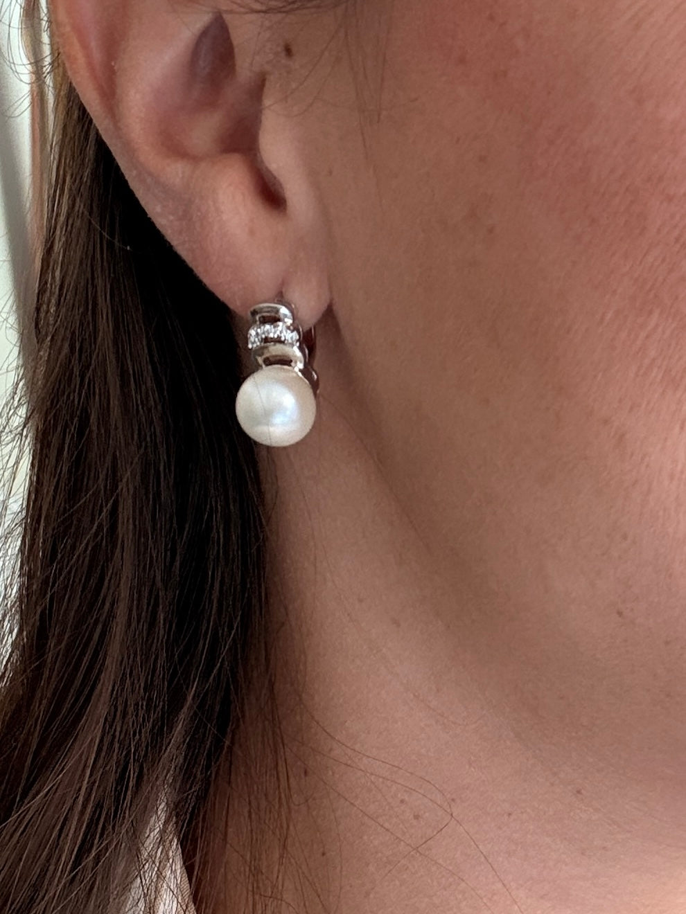 Parure vintage en argent 925 & véritables perles