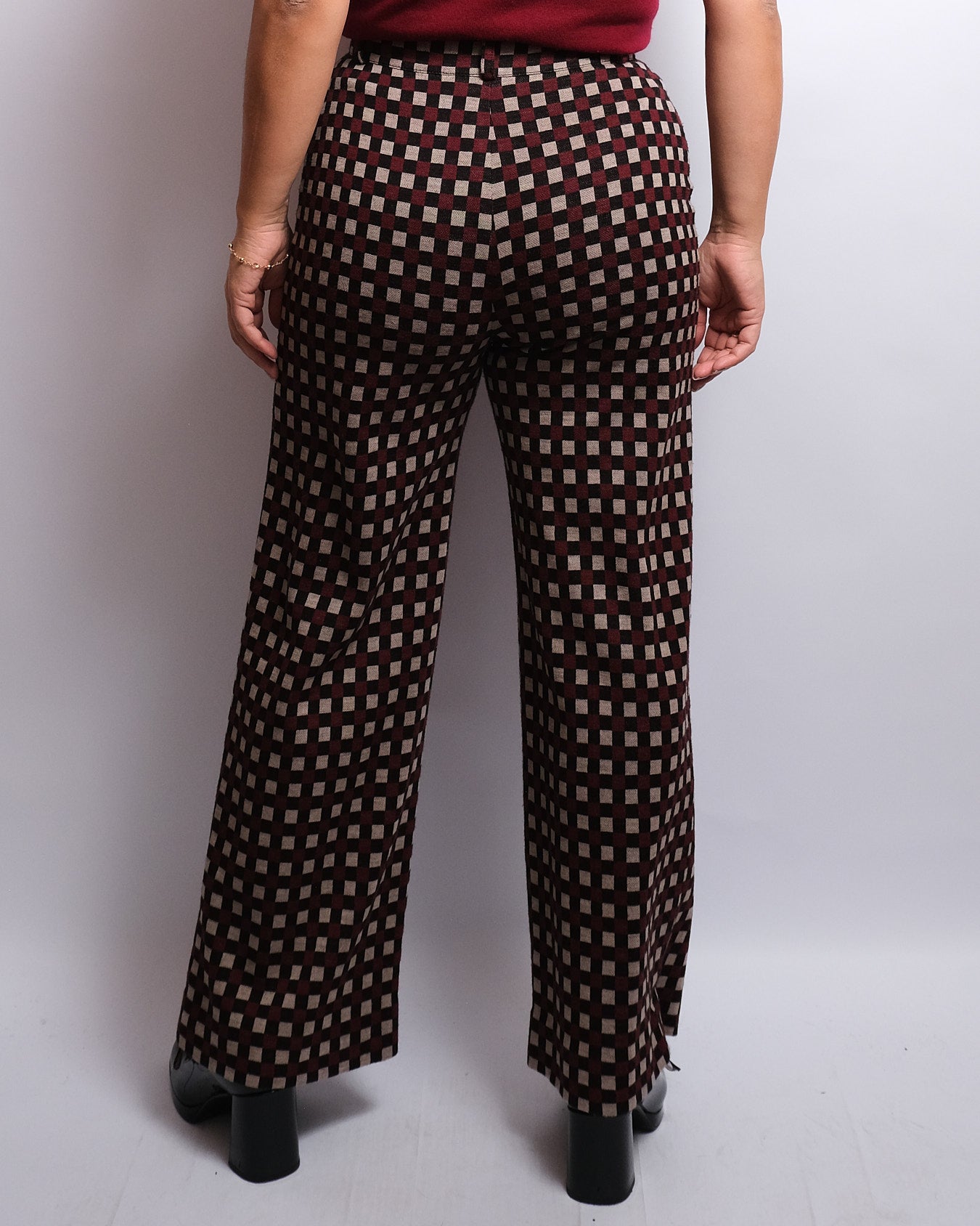 Tailleur Sonia Rykiel Paris – veste & pantalon – motif carreaux – années 1990