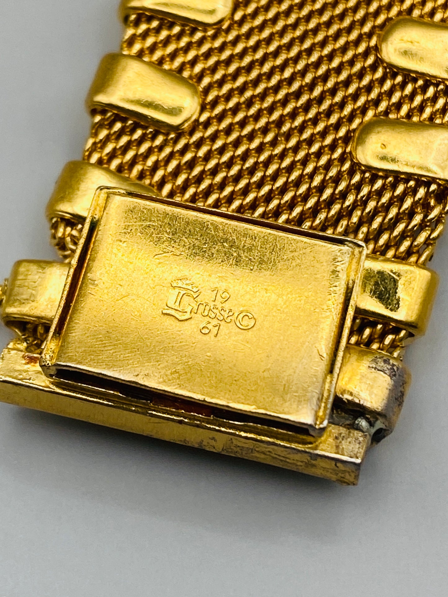 Bracelet vintage Grosse (*Dior) – Large manchette tressée