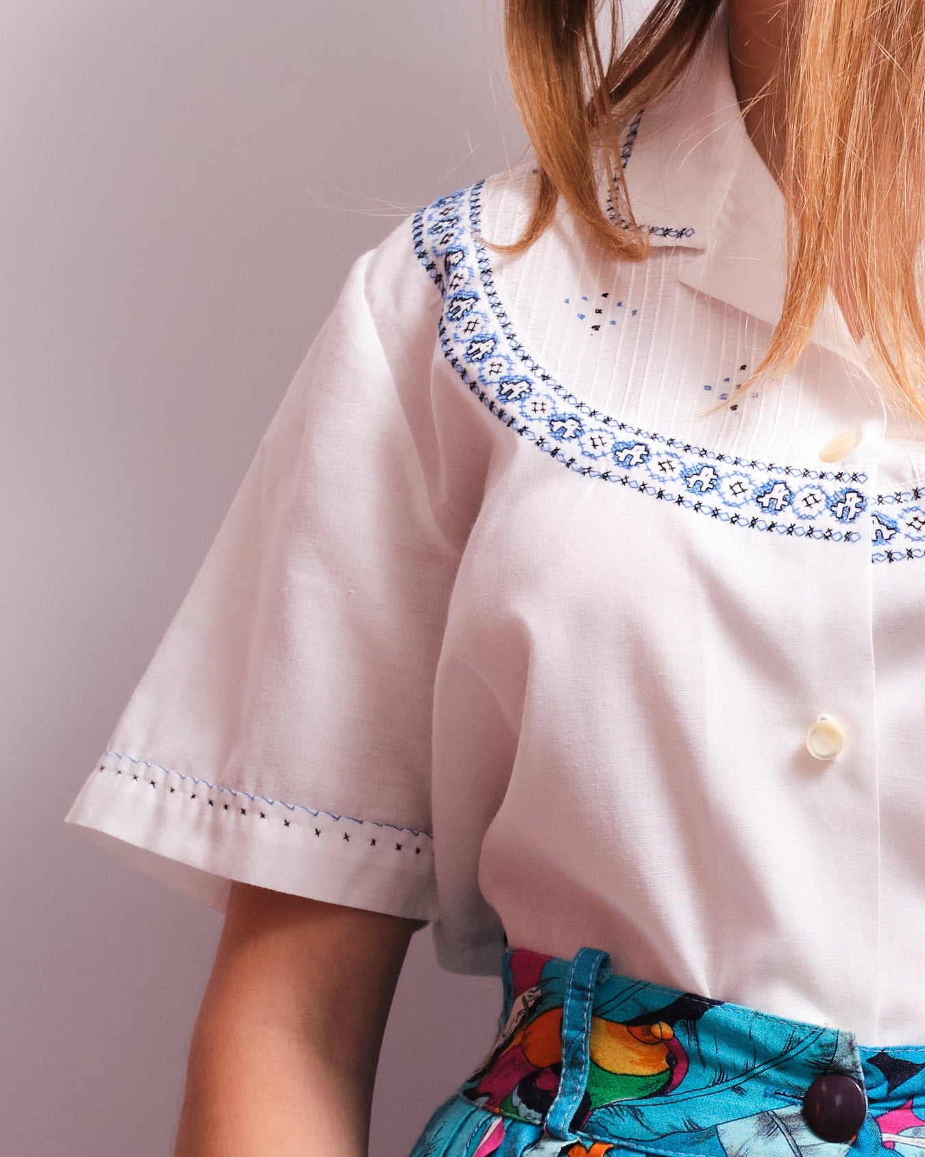 Chemisier vintage en coton