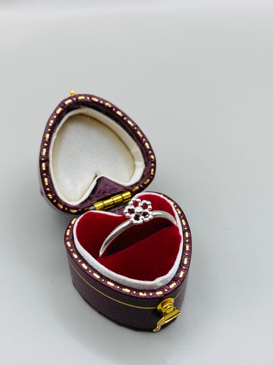 Bague vintage minimaliste en argent 925 – esprit marguerite ✦