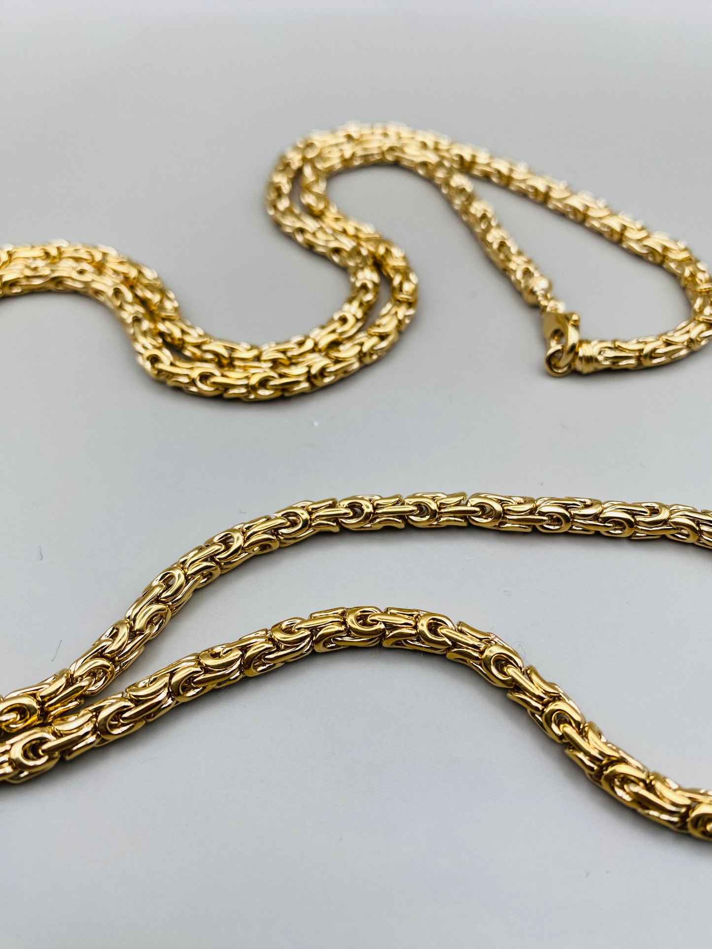 Collier Pierre Lang vintage – maille torsadée dorée (long)