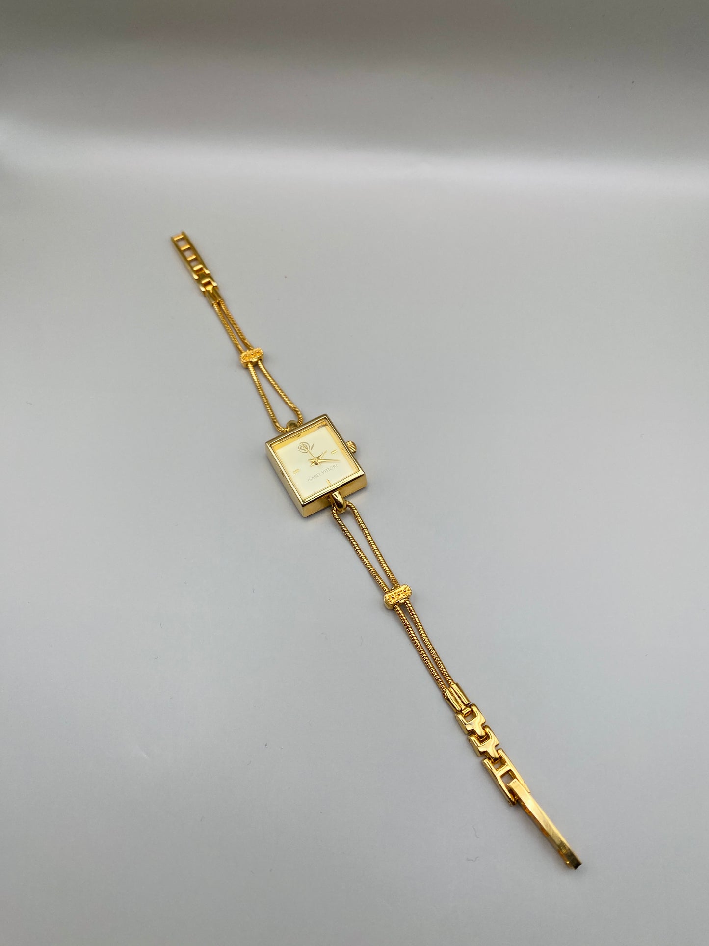 Montre Isabel Vittori – Design minimaliste doré, années 1990 Vintage