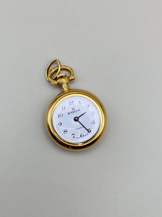 Montre à gousset Edox Quartz Vintage – Émail japonais