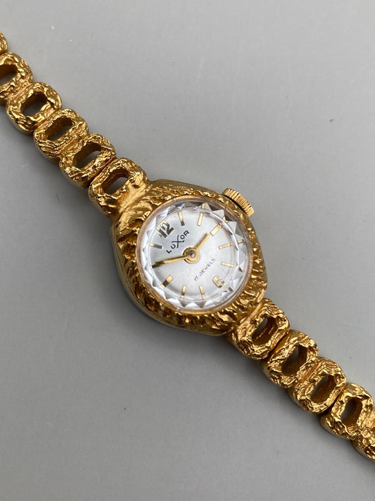 Montre Vintage Luxor – Plaqué or G10 – Mouvement mécanique 17 rubis 60-70s