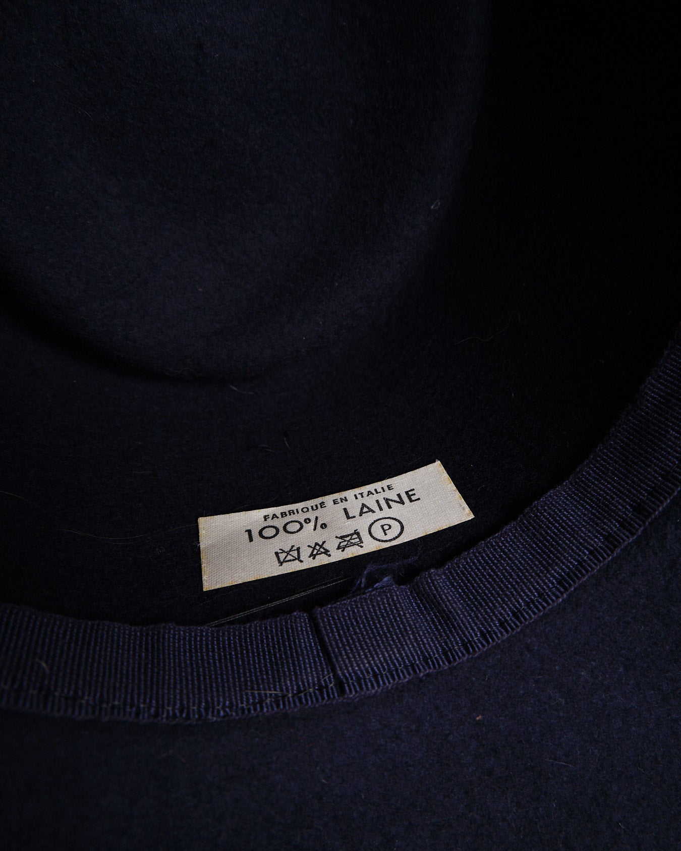 Chapeau vintage marine en laine – Made in Italy
