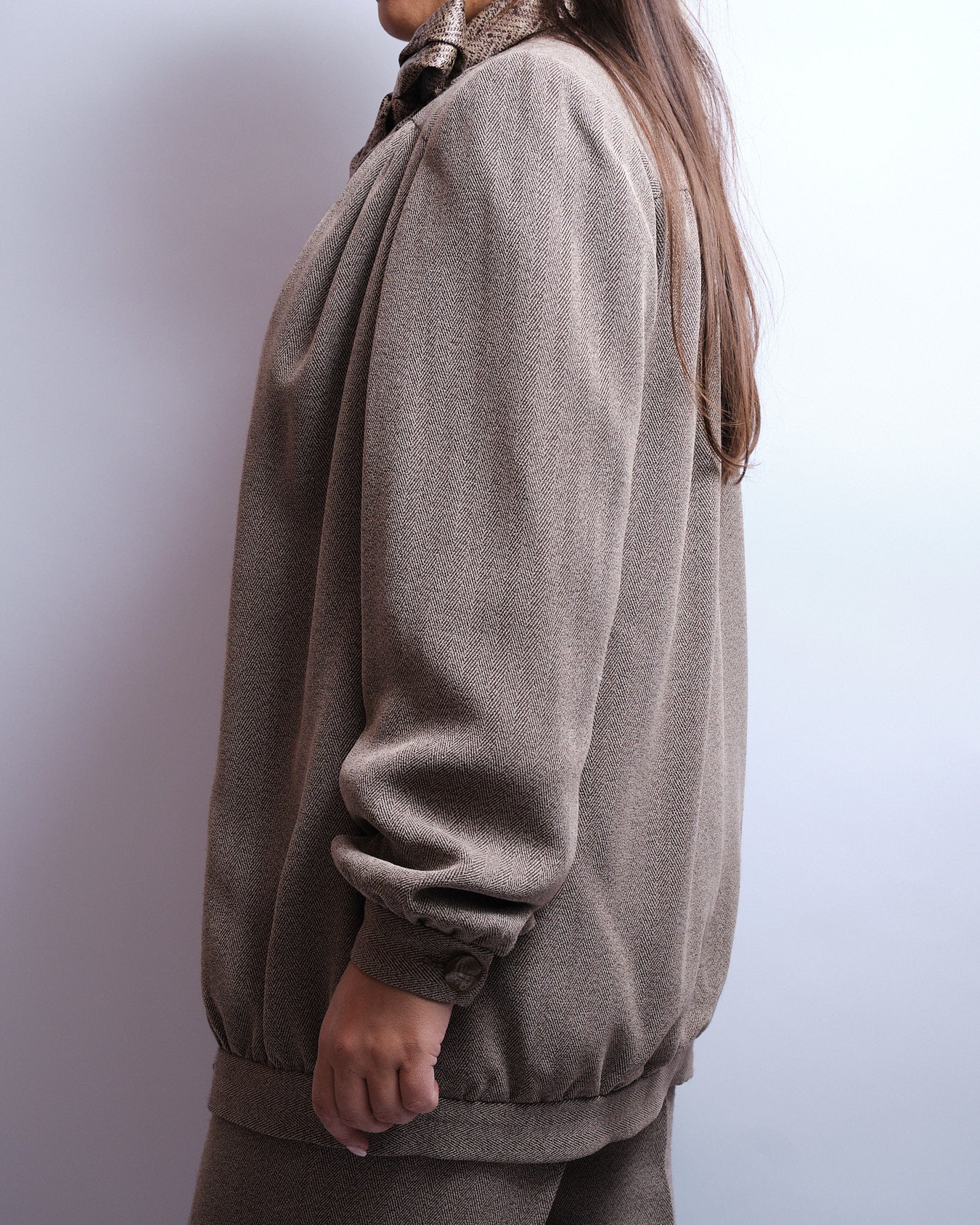 Tailleur pantalon vintage – fait main, laine fine, années 80