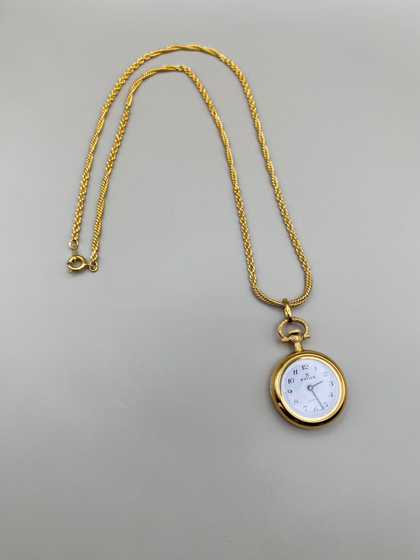 Montre à gousset Edox Quartz Vintage – Émail japonais