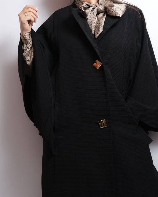 Veste cape vintage Pierre Cardin 80s– laine pure, silhouette architecturale