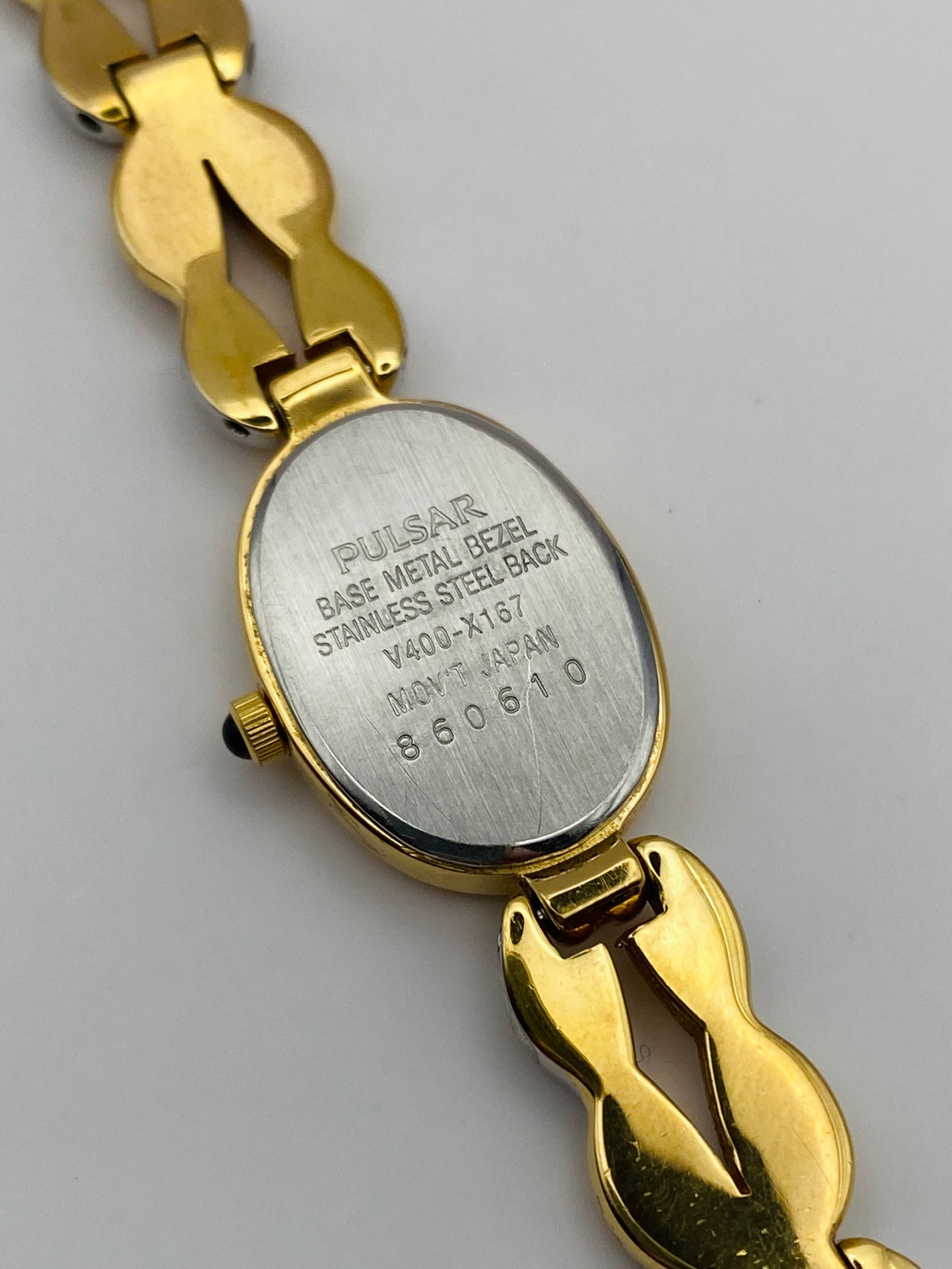 Montre-bijou vintage Pulsar – plaqué or – années 1990
