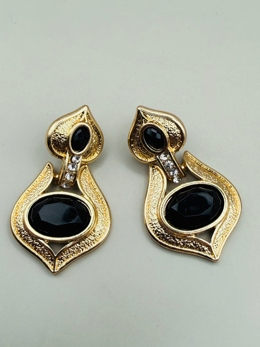 Boucles d’Oreilles Vintage Dorées — Esprit Couture