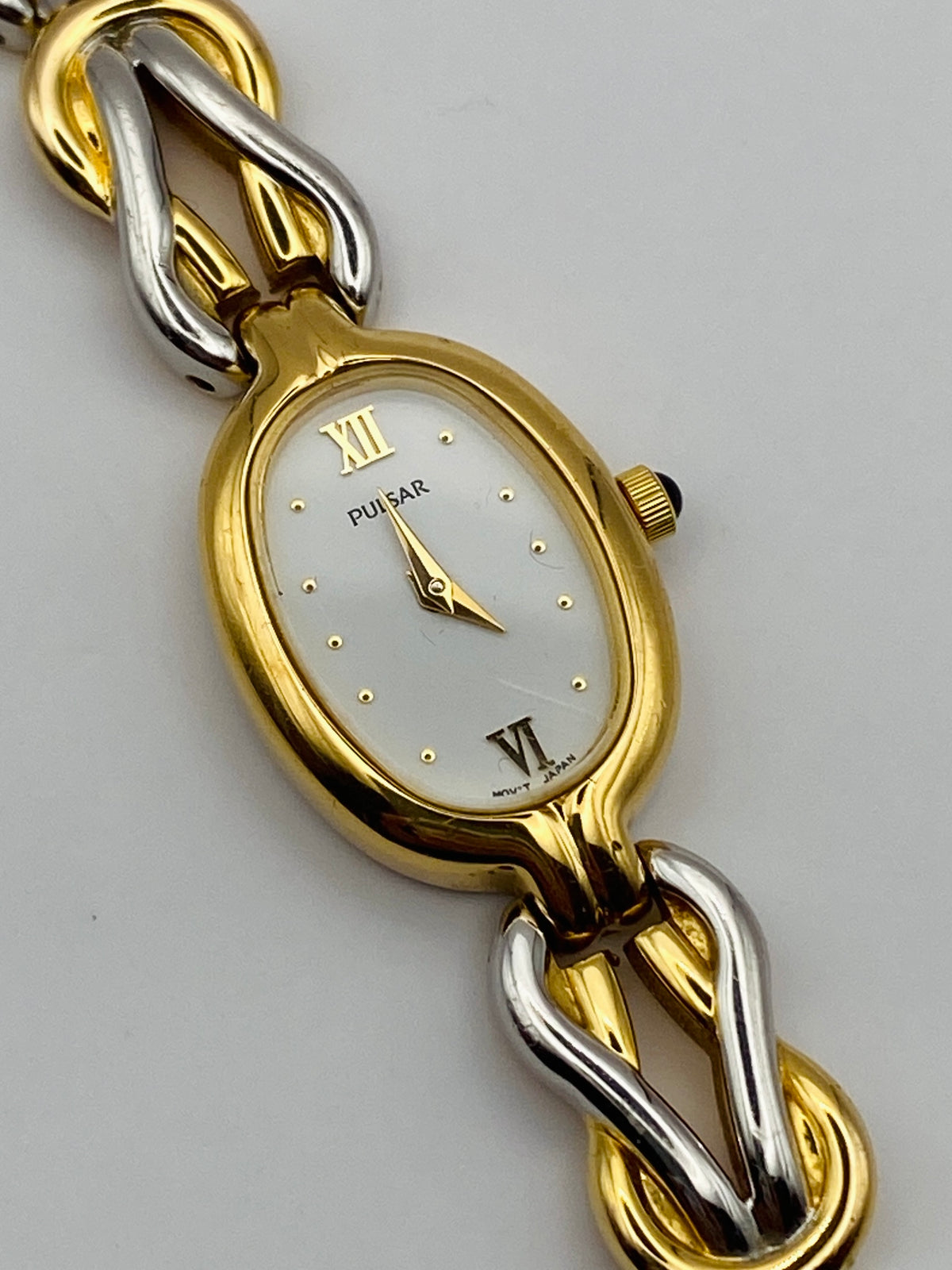 Montre-bijou vintage Pulsar – plaqué or – années 1990