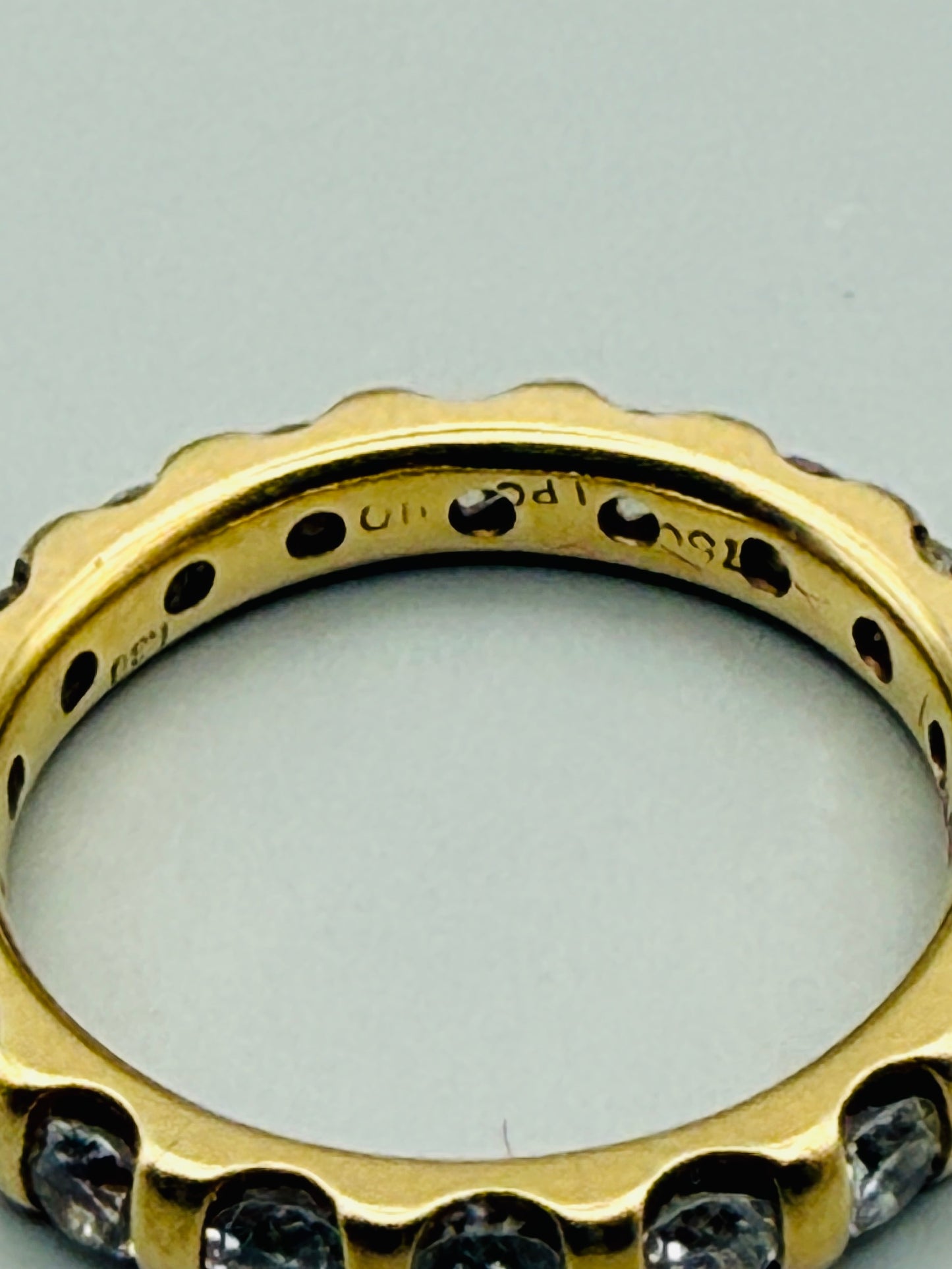 Alliance vintage tour complet diamants en or 18 carats (Full Eternity)