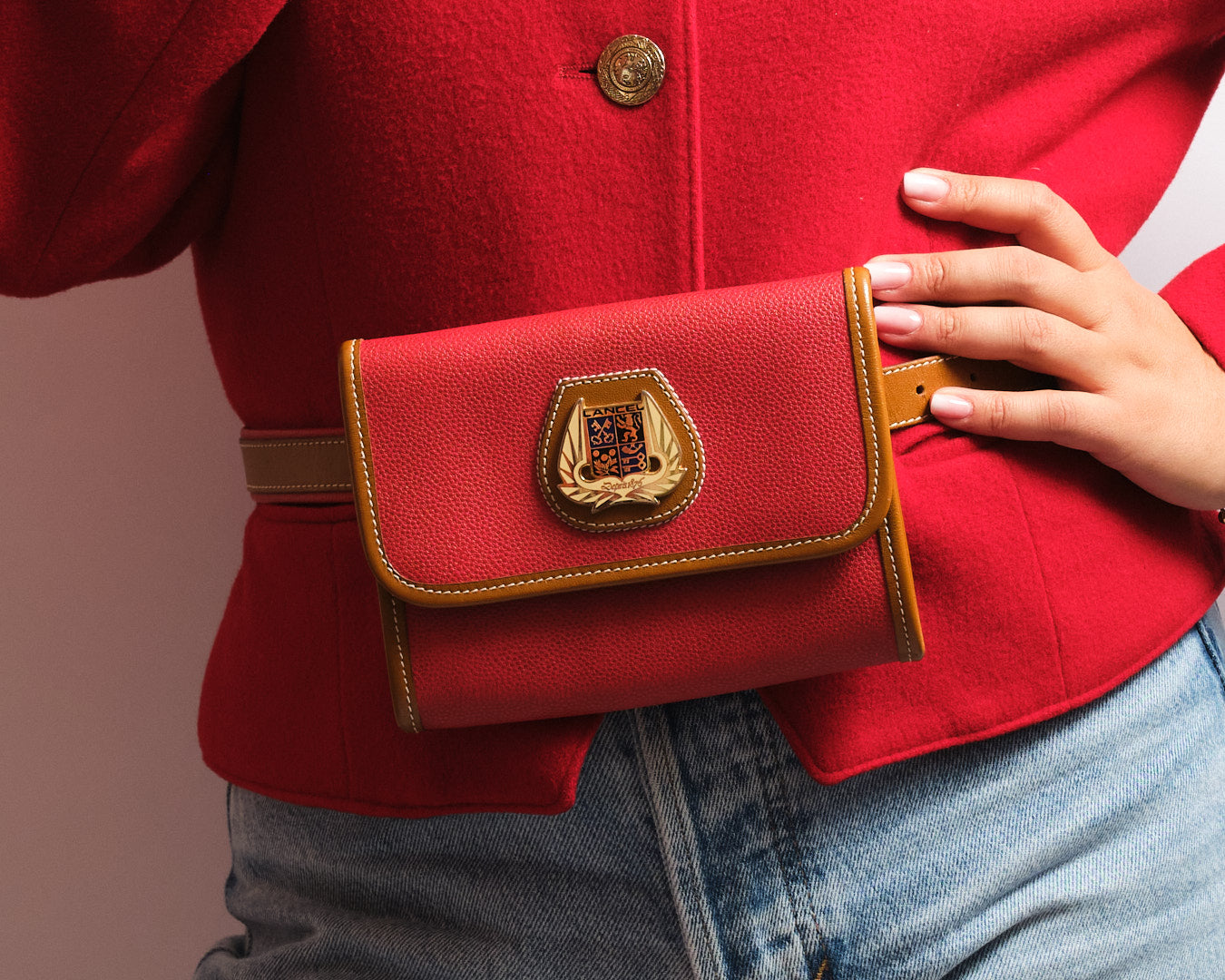 Pochette-ceinture Lancel vintage – années 90