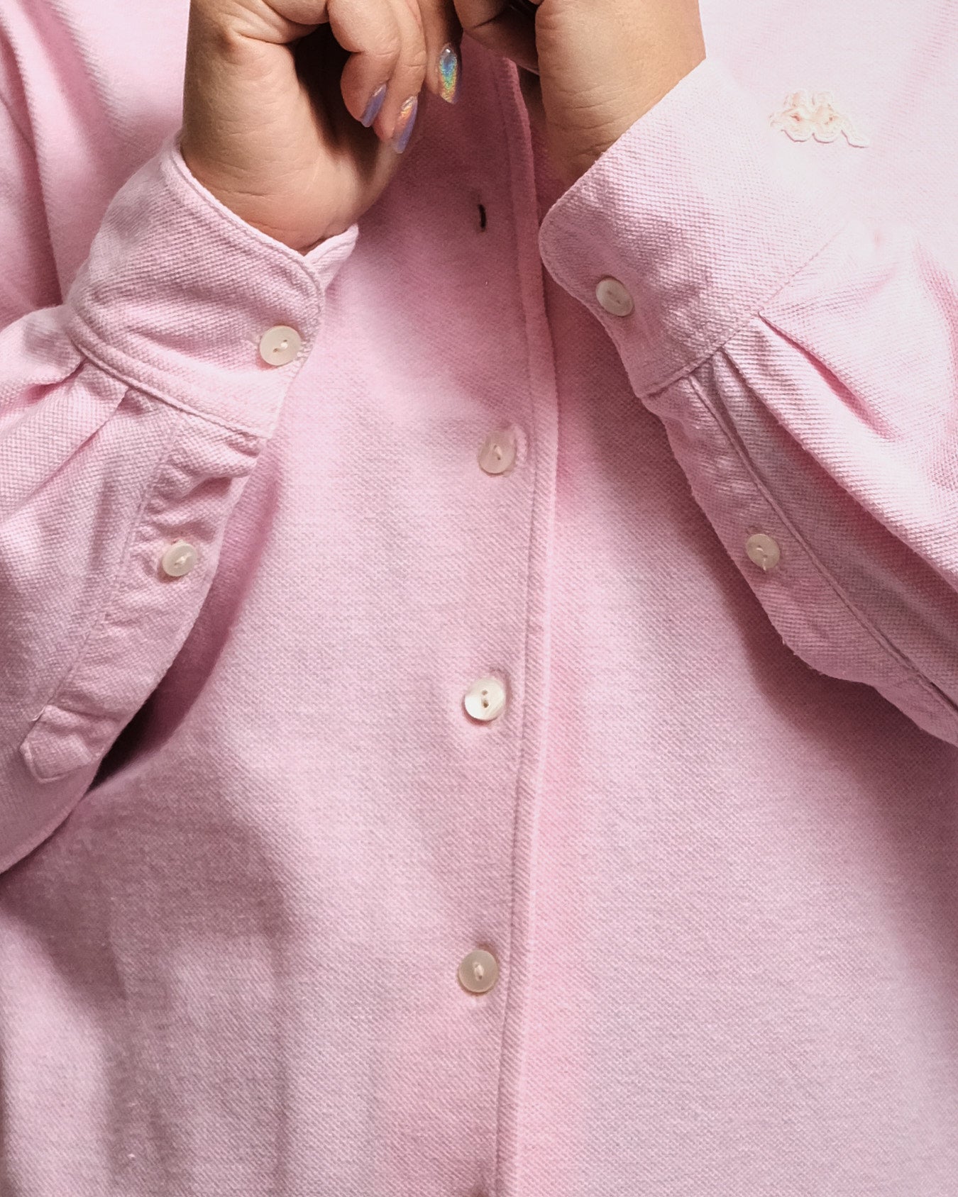 Chemisier vintage Robe di Kappa – Rose pastel (années 80–90)